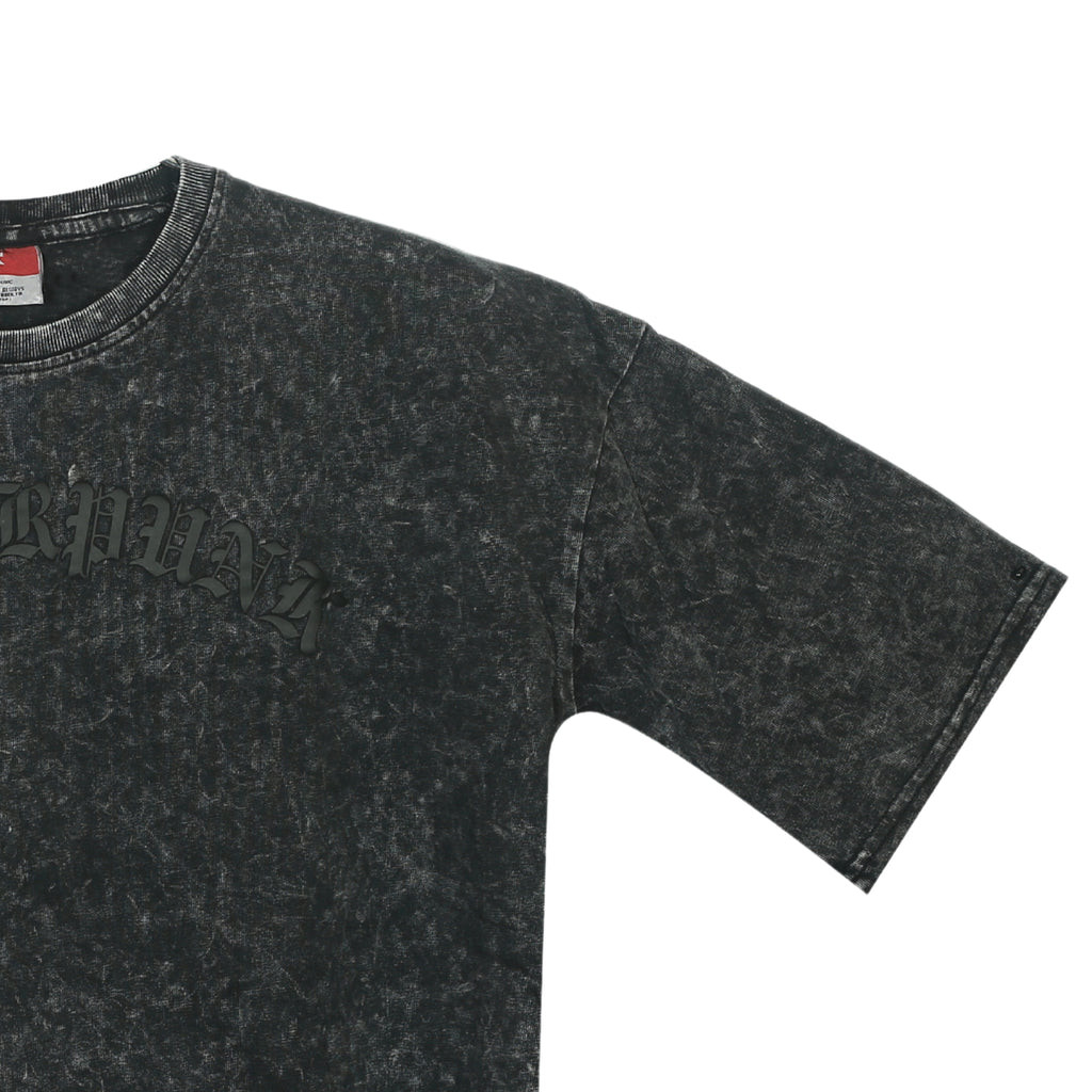 Premium Cotton Acid Washed Oversize Black T-shirt