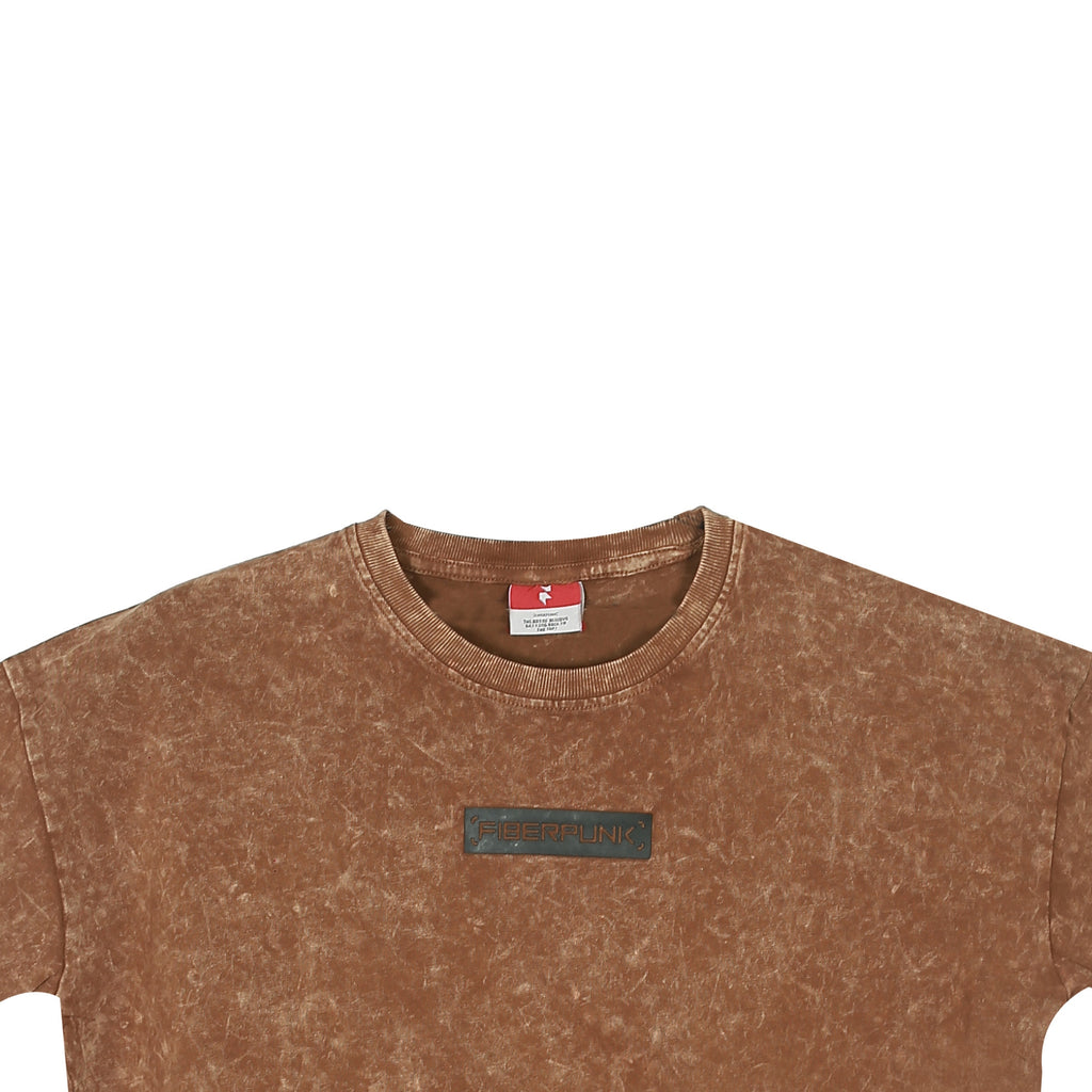 Premium Cotton Oversized Acid Washed Brown T-shirt