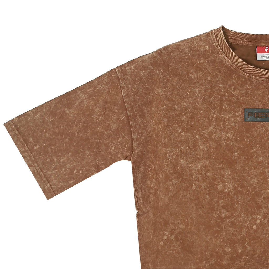 Premium Cotton Oversized Acid Washed Brown T-shirt